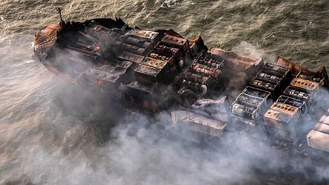The captain of a cargo ship that collided with a US tanker is a Russian national who remains in UK police custody.