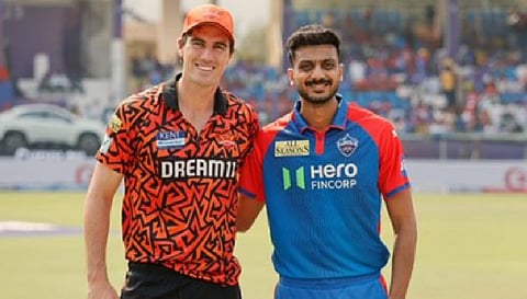 Sunrisers Hyderabad skipper Pat Cummins won the toss and opted to bat in the Indian Premier League match against Delhi Capitals here on Sunday.