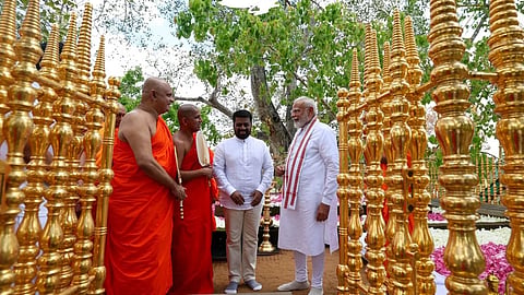 Jaya Sri Maha Bodhi temple, the Buddhist shrine in Sri Lanka