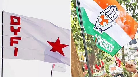 DYFI and Youth Congress (YC) activists disrupted foundation stone laying ceremony
