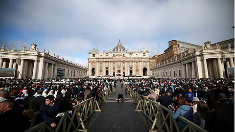 Mourners race to get standing room spot in St. Peter's Square