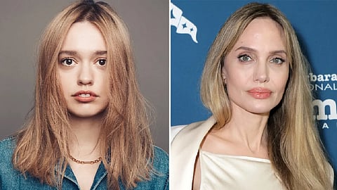 Aimee Lou Wood (L), Angelina Jolie (R)