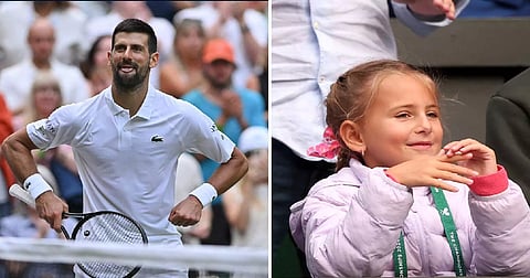 Djokovic's daughter steals the show at Wimbledon with her victory dance