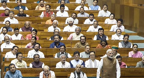 Lok Sabha proceedings were adjourned