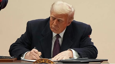 Signs government funding bill