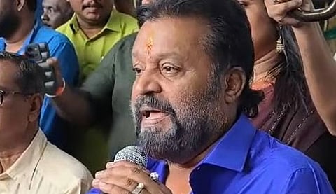 Suresh Gopi attending a Kalunk Sabha.