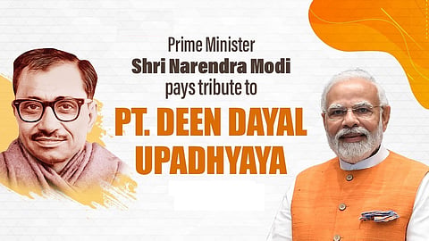 PM Modi pays tribute to Deen Dayal Upadhyay