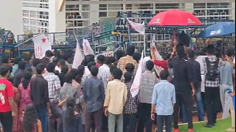 SFI protest over fee hike turns violent