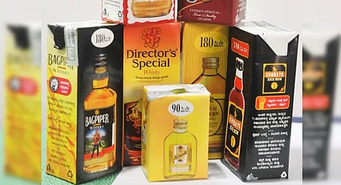 Liquor tetra packs