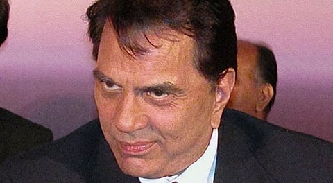 In this November 9, 2003 file photo, Veteran Bollywood actor Dharmendra at the 'Sur Ardhana Award Function' in New Delhi.