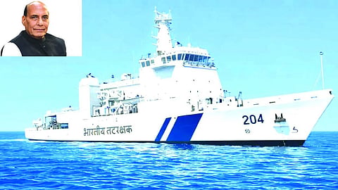 Rajnath Singh commissions ICG's pollution control vessel
