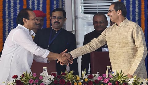 Ajit Pawar (L) and Uddhav Thackeray (R)