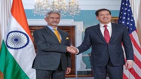 External Affairs Minister S Jaishankar (L) and US Secretary of State Marco Rubio (R)"