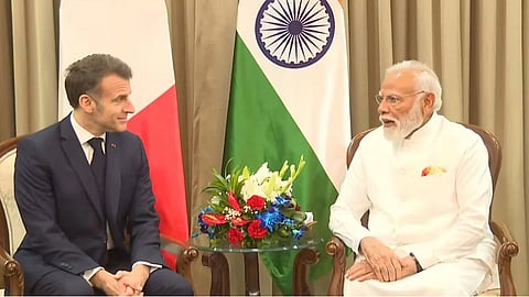 PM Modi holds talks with French President Macron in Mumbai