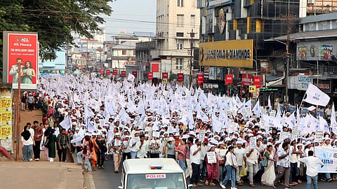 Private hospital nurses in Kerala on strike demanding Rs 40,000 minimum wage