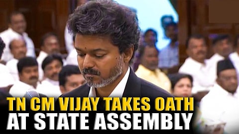 CM Joseph Vijay takes oath in TN Assembly