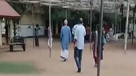 CPI(M) leader P Jayarajan visiting Kodungallur temple.
