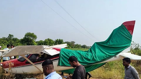 Trainer aircraft of private company crash-lands in Maharashtra's Baramati; no casualty