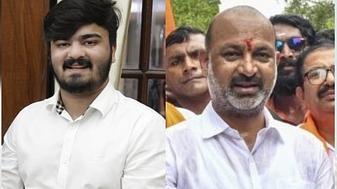 Union Minister Bandi Sanjay Kumar with son Bageerath
