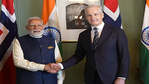 PM Modi holds talks with Norwegian counterpart