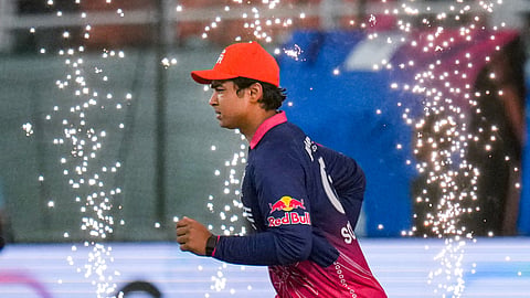 Rajasthan Royals' Vaibhav Sooryavanshi during the Indian Premier League (IPL) 2026 T20 Eliminator cricket match between Rajasthan Royals and Sunrisers Hyderabad, in New Chandigarh, Wednesday, May 27, 2026.