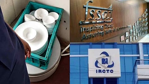 FSSAI issues notice to IRCTC over viral video showing catering staff washing porcelain plates and bowls in toilet of Duronto Express.