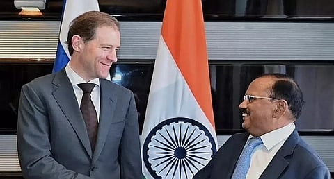 NSA Doval meets Russian deputy PM Manturov in Moscow