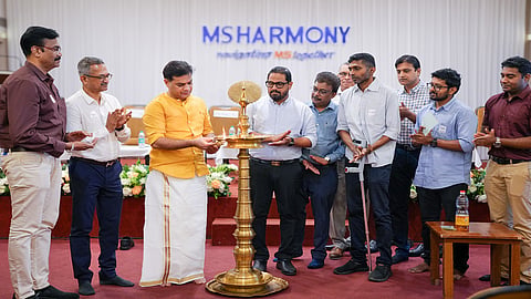 Ernakulam MP Hibi Eden performs the official inauguration of the MS Harmony event.