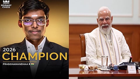 PM Modi congratulates Praggnanandhaa for winning Norway Chess