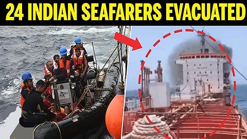 After missile attack on merchant vessel off Oman coast, ICG rescued seafarers