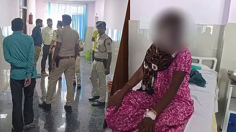 The rape victim admitted to hospital