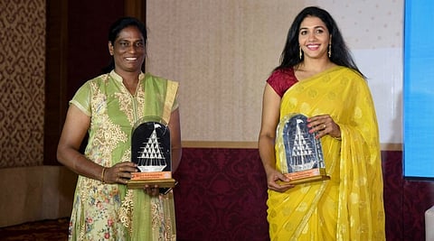 P T Usha and Anju Bobby George