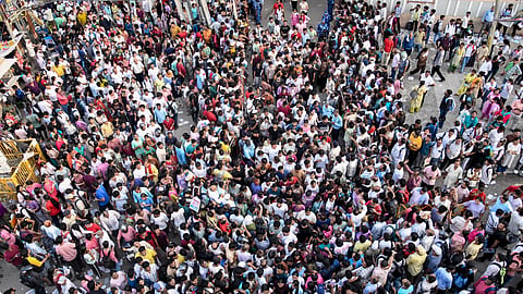 NEET-UG candidates exit an examination centre after appearing for the Re-NEET UG 2026 exam, in Varanasi, Uttar Pradesh, Sunday, June 21, 2026.