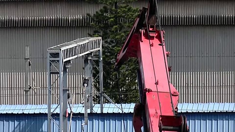Piling rig accident at Thiruvananthapuram railway station