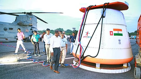 Indian Space Research Organisation (ISRO) successfully conducted a critical test on the main parachutes for the Gaganyaan's crew module.