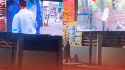 Public urinators displayed on giant LED screens to deter repeat offenders.