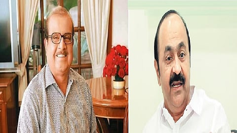Former Cabinet Secretary K M Chandrasekhar and Chief Minister V D Satheesan