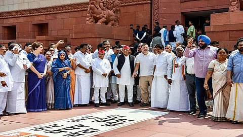 Protest in Parl complex on police action against students