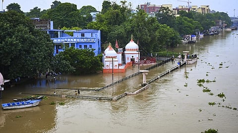 Downstream areas on alert as Ganga water level rises in Patna; 19 lakh affected by floods in Bihar