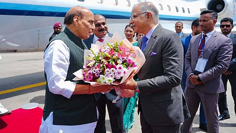 Rajnath Singh arrives in Sri Lanka on three-day visit