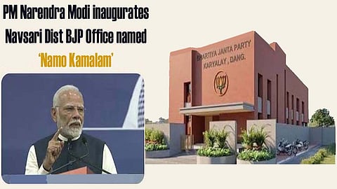 PM Modi inaugurates new BJP office 'Namo Kamalam' in Navsari