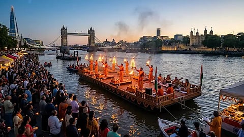First-ever Ganga Aarti held on River Thames in UK