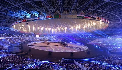 Dazzling light and musical show brings curtains down on Aichi-Nagoya Asian Games