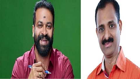 Councillor Sugathan K and Thiruvananthapuram Mayor V V Rajesh