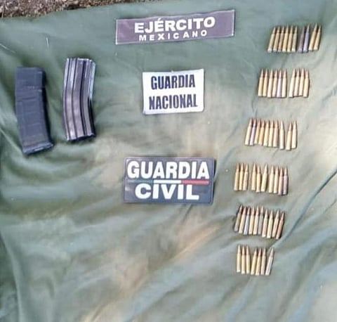 BOI asegura arma de alto calibre, cartuchos y cargadores en Buenavista