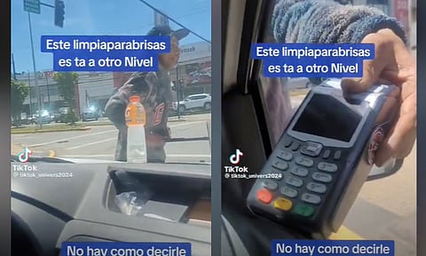 Limpiaparabrisas cobra con terminal bancaria
