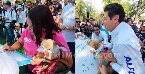 Candidatos de Fuerza y Corazón por México, firman compromisos con animalistas de Morelia