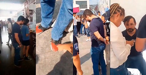 Docente de la BUAP detenido tras ser captado grabando a mujeres con cámara en el zapato