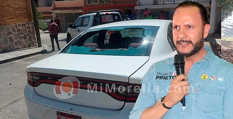 Balean auto de escoltas del diputado Mauricio Prieto en Zinapécuaro