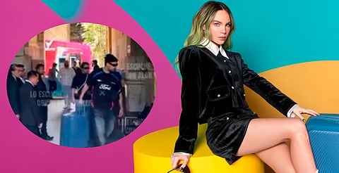 Belinda escapa dentro de una maleta; querían cuestionarla sobre noviazgo de Nodal y Ángela